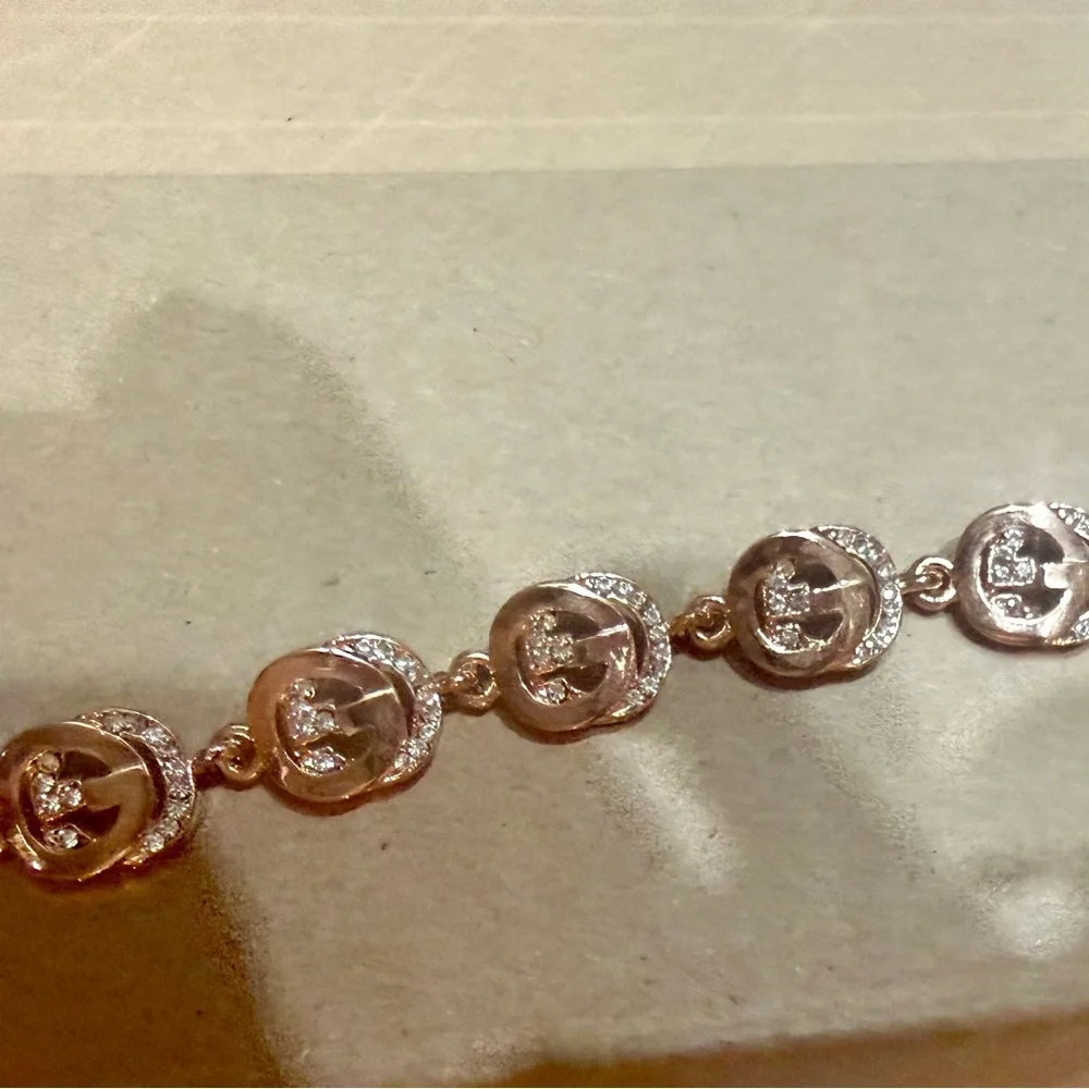 Gold Crystal Link Bracelet - Picture 5 of 5
